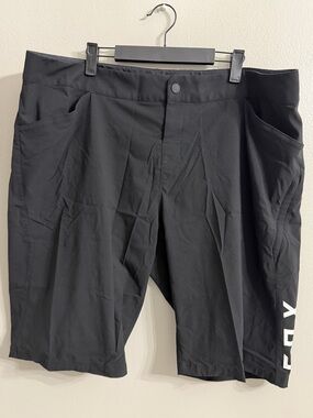 Fox Men’s Ranger Black Athletic Shorts with Side Logo